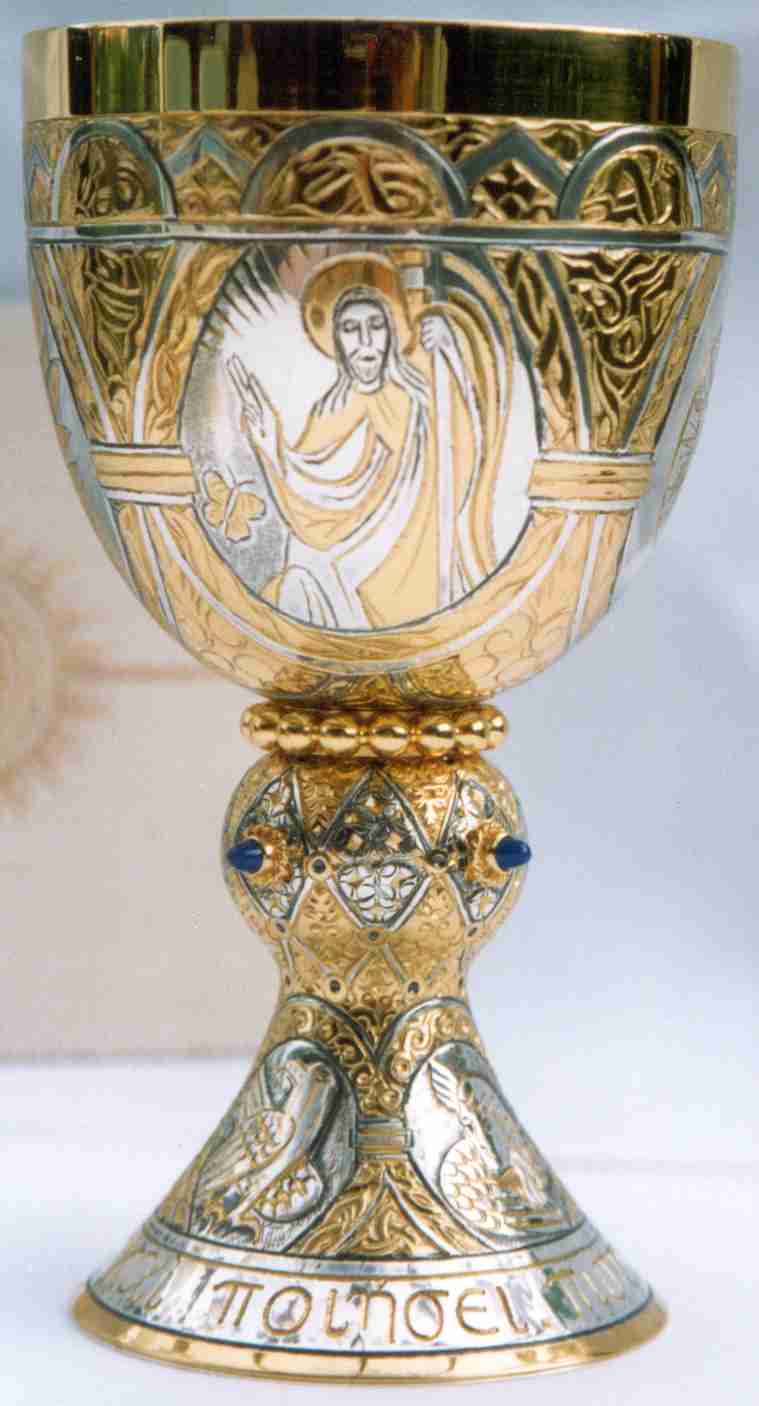 Auferstehungsdarstellung auf dem Primizkelch